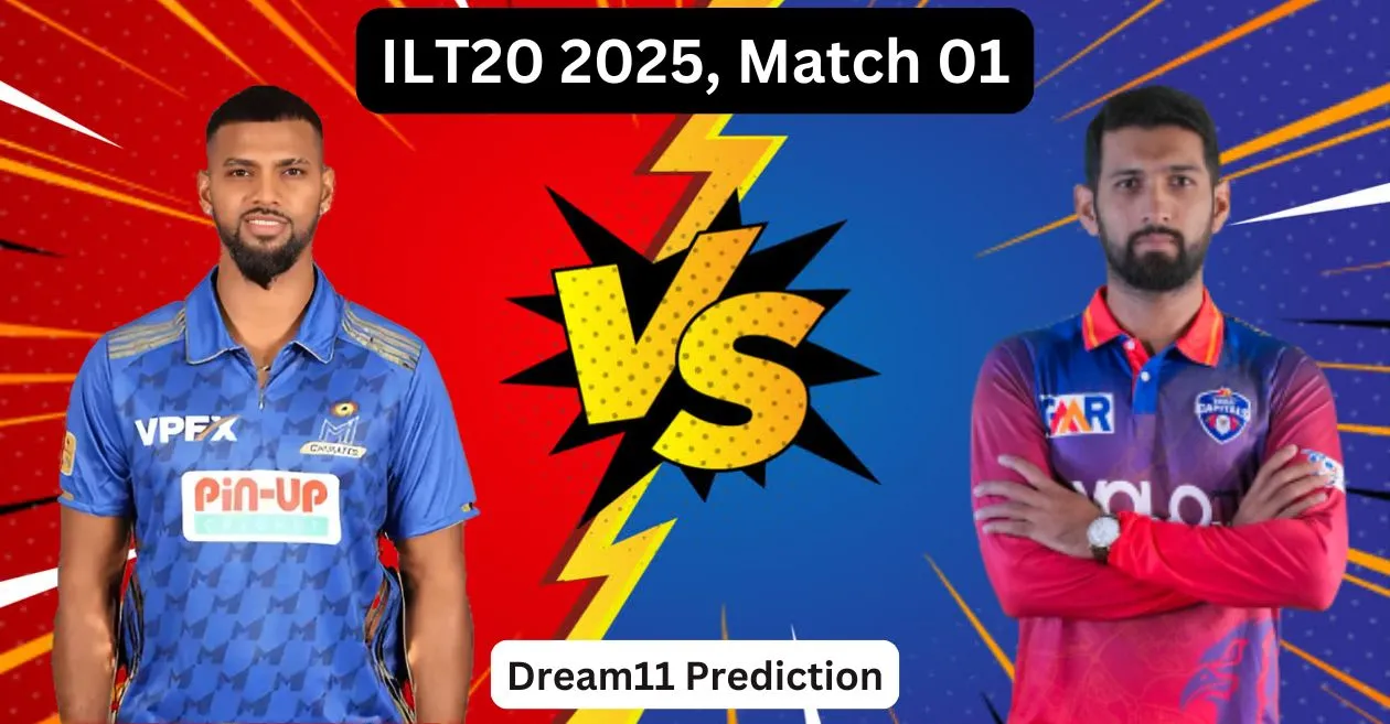 DC vs MIE, ILT20 2025: Match Prediction, Dream11 Team, Fantasy Cricket Tips & Pitch Report | Dubai Capitals vs MI Emirates