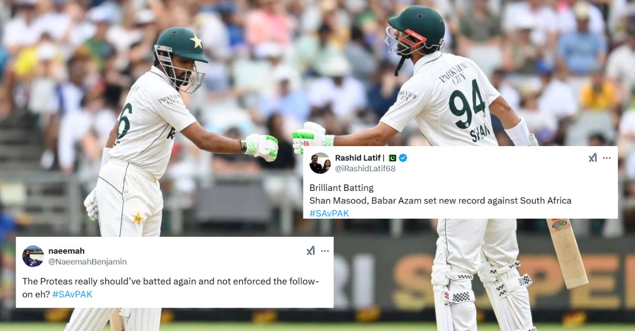 Fans erupt as Babar Azam and Shan Masood’s towering partnership keeps Pakistan alive after follow-on by South Africa in the Cape Town Test