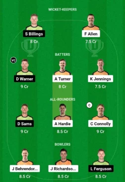 SCO vs THU Dream11 Team for today’s match January 03 1015 am GMT