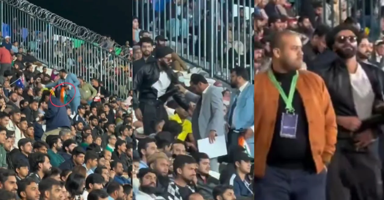 Champions Trophy 2025: A fan carrying Indian flag forcefully taken out of Lahore’s Gaddafi Stadium; video goes viral