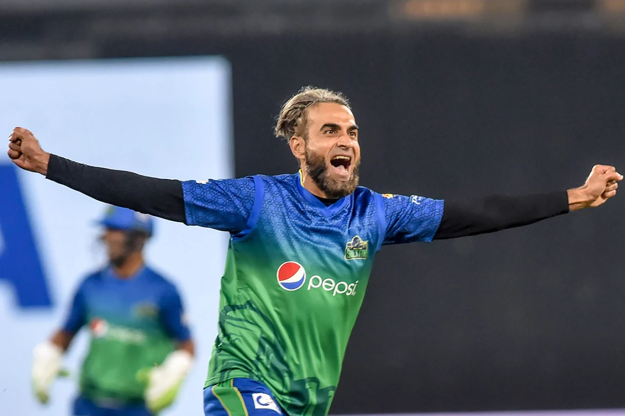 Imran Tahir playing for Multan Sultans in PSL