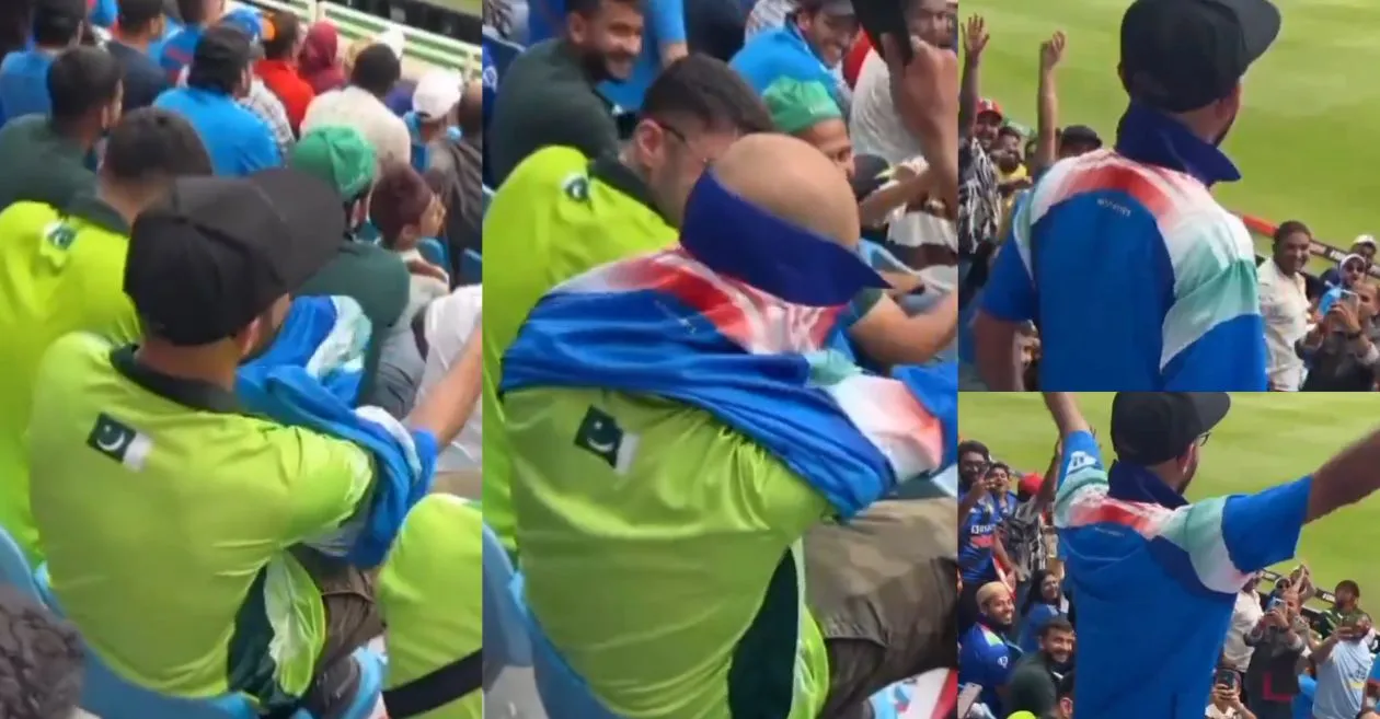 WATCH: Pakistani fan makes shocking jersey switch during IND vs PAK match in Champions Trophy 2025