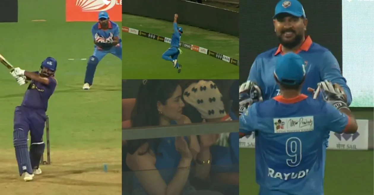 WATCH: Sara Tendulkar applauds as Yuvraj Singh takes a spectacular boundary-line catch in International Masters League 2025