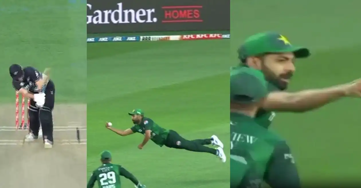 WATCH: Haris Rauf plucks a one-handed screamer to dismiss Finn Allen in the 3rd T20I – NZ vs PAK