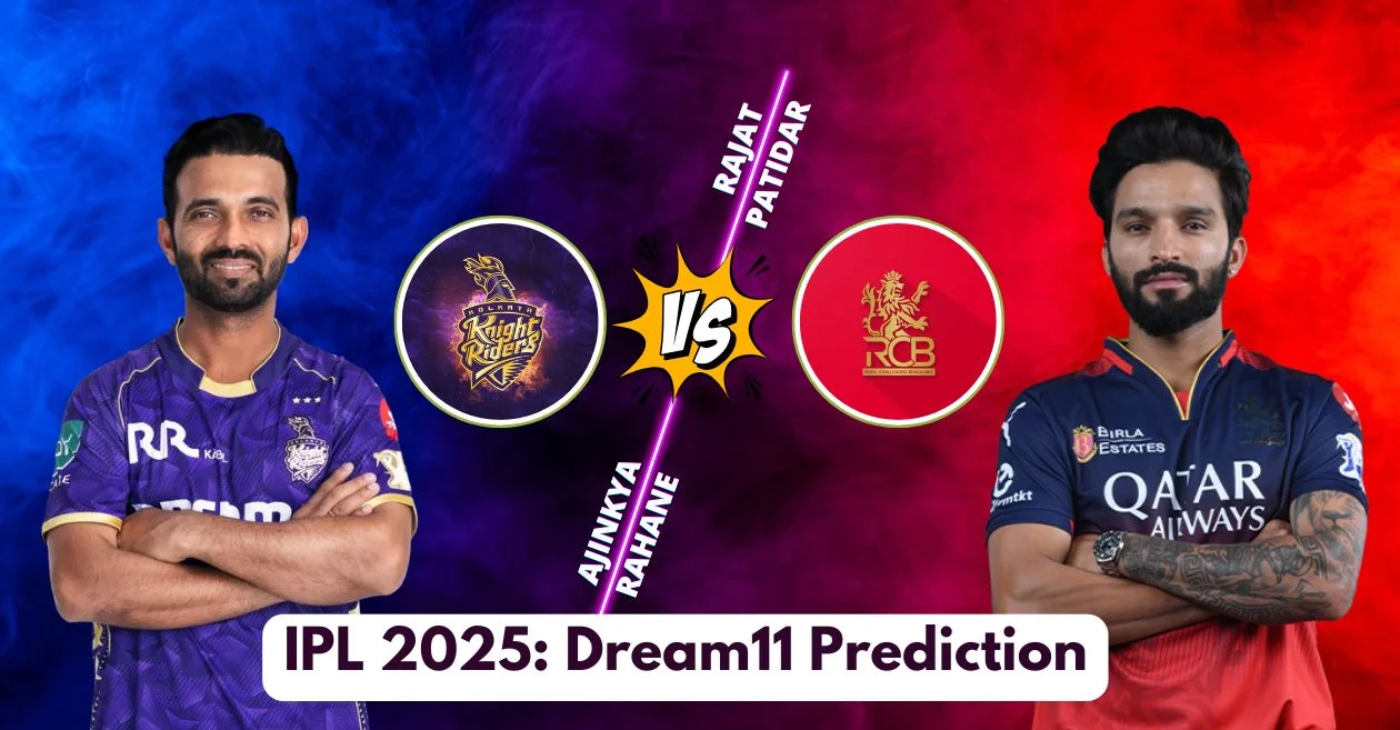 KKR vs RCB, IPL 2025: Match Prediction, Dream 11 Team, Fantasy Tips and Pitch Report | Kolkata Knight Riders vs Royal Challengers Bengaluru