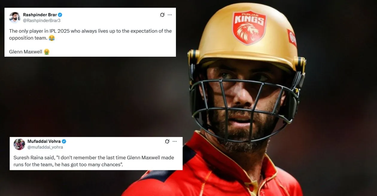 Fans troll Glenn Maxwell after another flop show with the bat in KKR vs PBKS game at IPL 2025