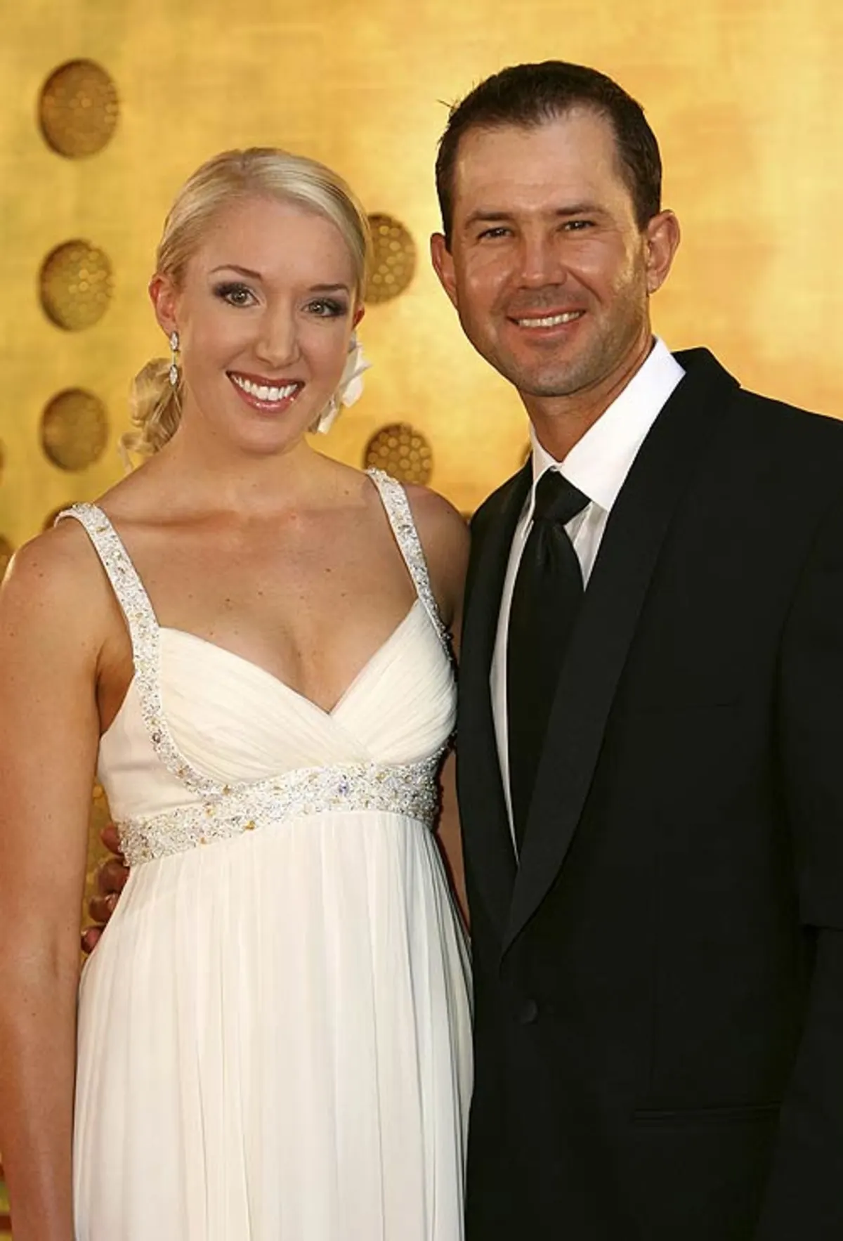 Ricky Ponting with his wife 