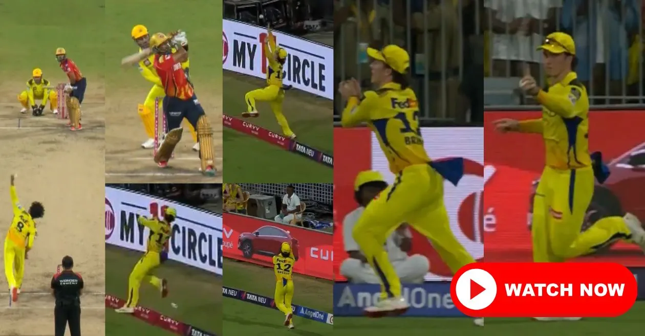 WATCH: ‘Baby AB’ Dewald Brevis grabs a screamer to dismiss Shashank Singh during CSK vs PBKS game in IPL 2025