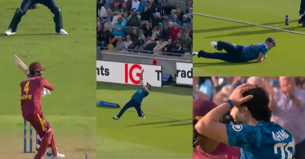WATCH: Brydon Carse removes Shai Hope with a gravity-defying catch in first ENG vs WI ODI