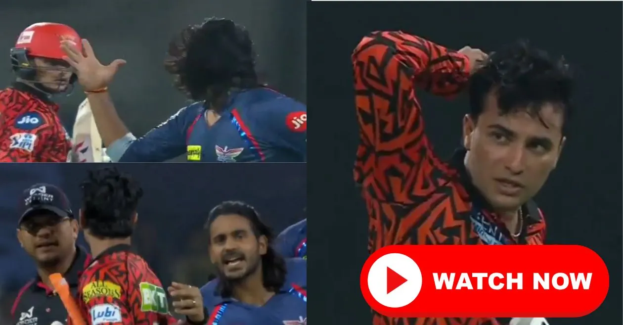 IPL 2025 [WATCH]: Digvesh Rathi and Abhishek Sharma engage in a fiery exchange during LSG vs SRH match