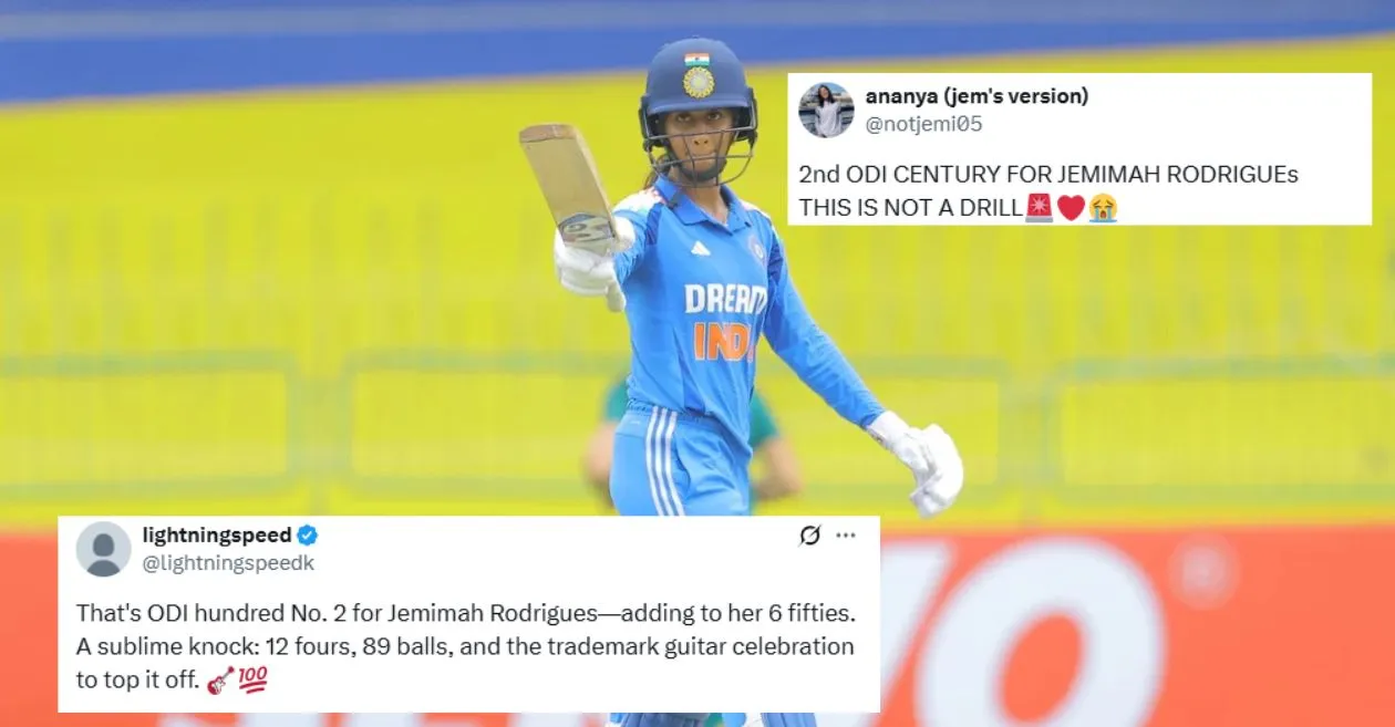 Fans go gaga as Jemimah Rodrigues stands tall with a century against South Africa in Women’s ODI Tri-series 2025