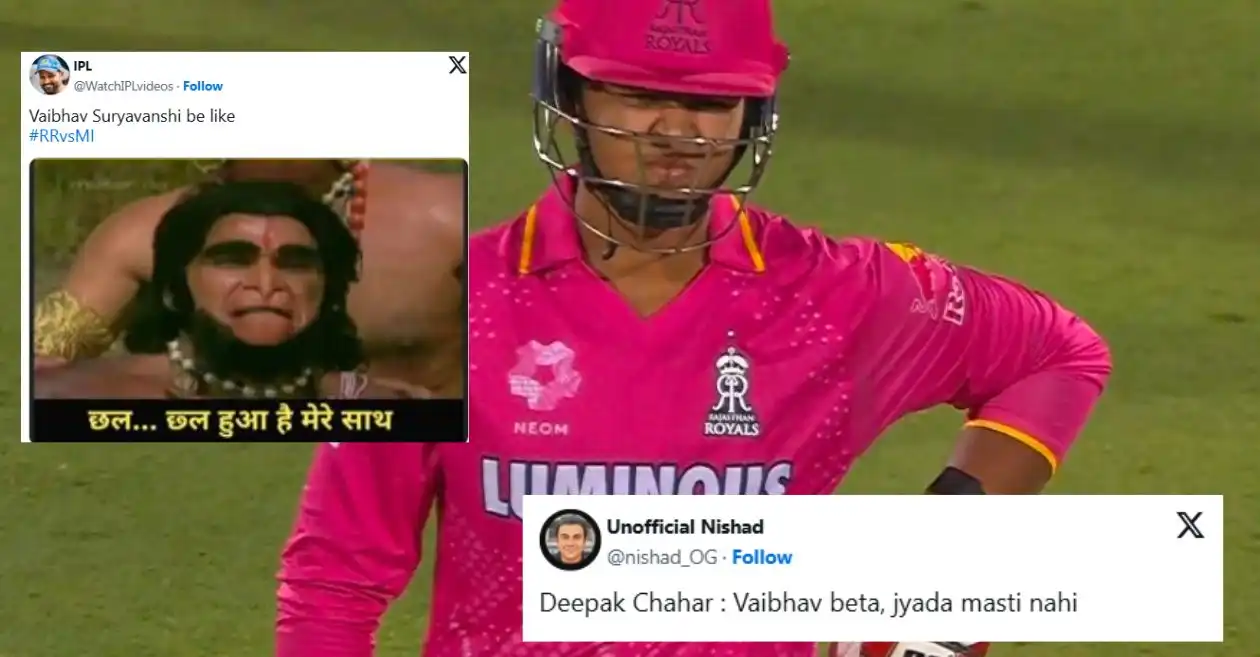 Fans spark meme fest as Vaibhav Suryavanshi gets out for duck in RR vs MI IPL 2025 clash