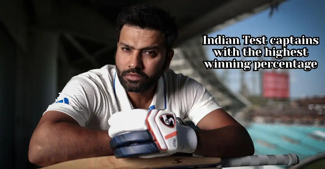 Top 5 Indian Test captains with the highest winning percentage ft. Rohit Sharma