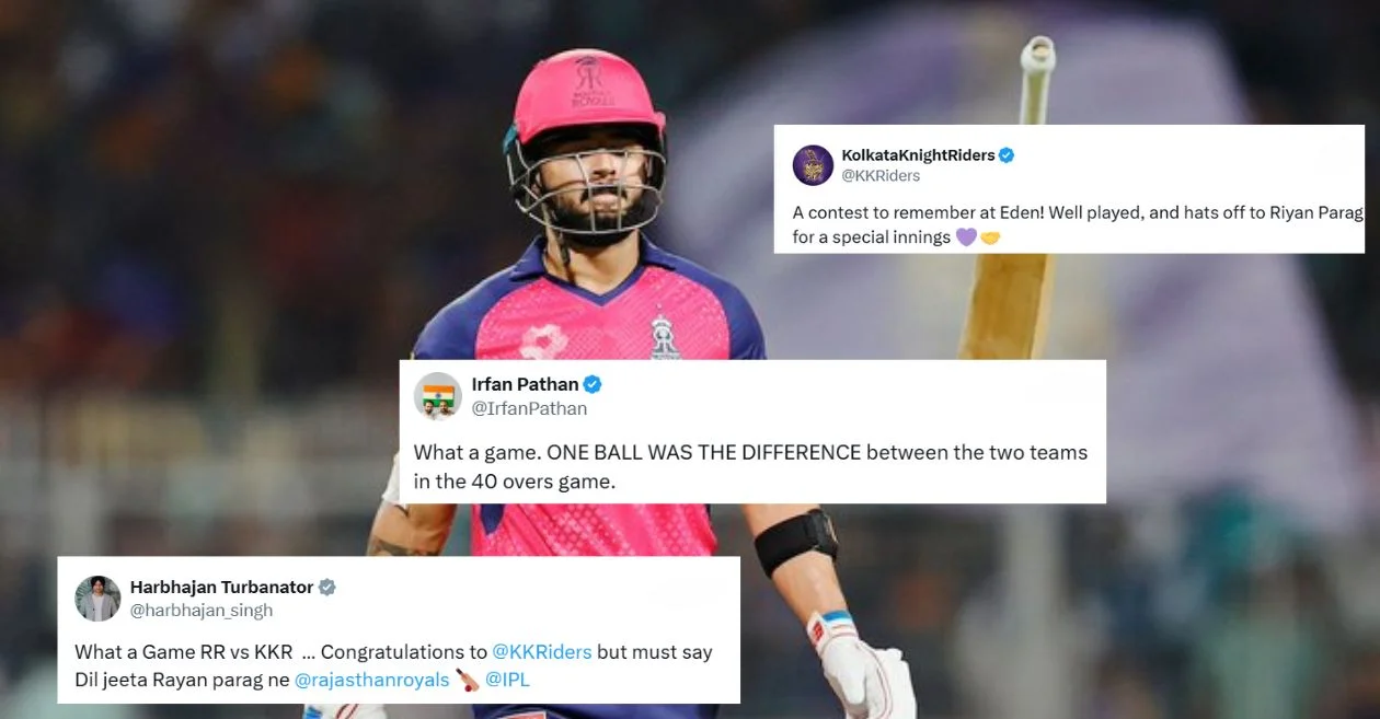 IPL 2025: KKR break Rajasthan Royals team’s heart as fans salute Riyan Parag’s brave effort in narrow 1-run loss