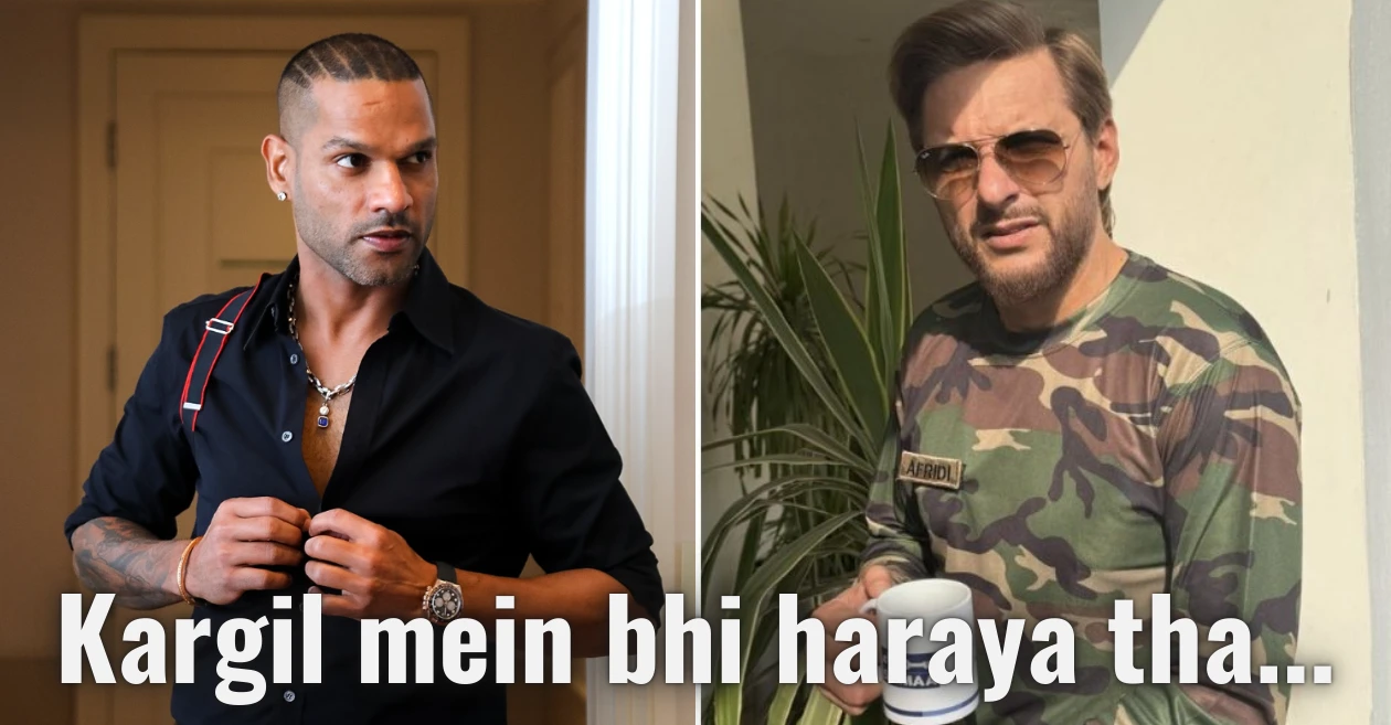 “Kargil mein bhi haraya tha…”: Shikhar Dhawan blasts Shahid Afridi for insulting the Indian Army