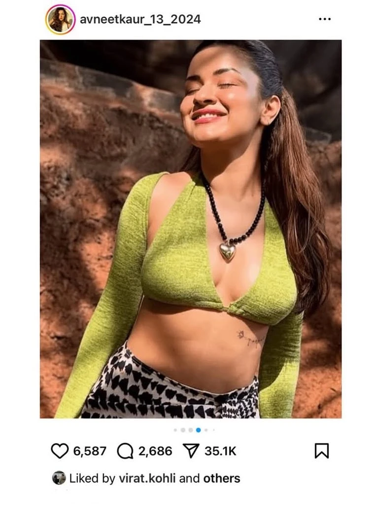 Virat Kohli likes Avneet Kaur's Instagram photos