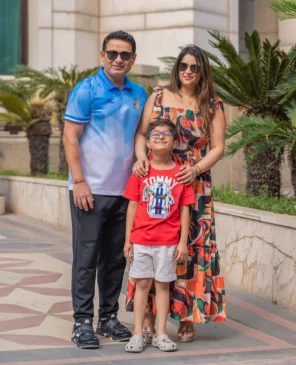 Anubhuti and Piyush with their son Advik
