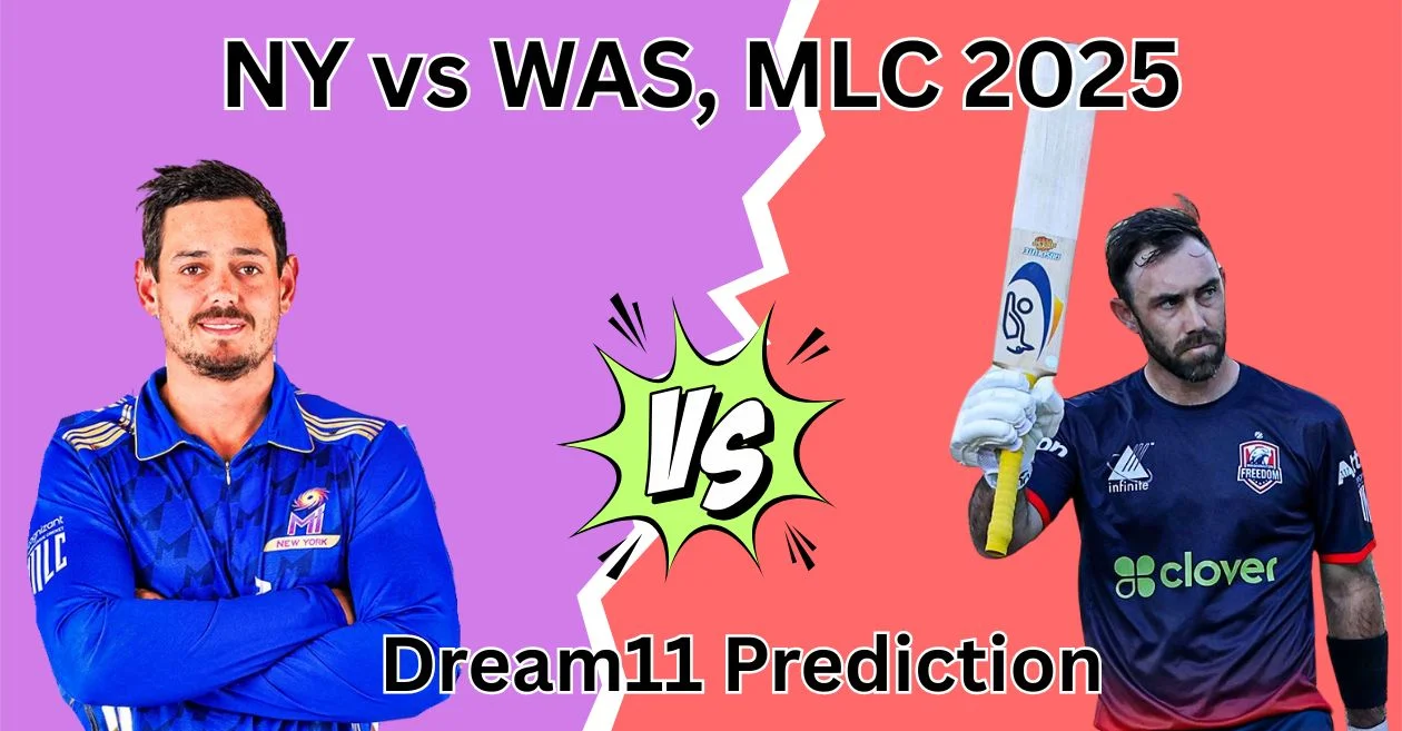 NY vs WAS, MLC 2025: Match Prediction, Dream11 Team, Fantasy Tips & Pitch Report | MI New York vs Washington Freedom