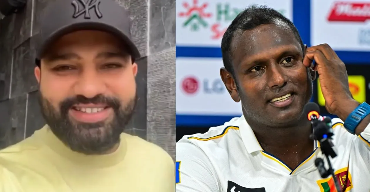 SL vs BAN [WATCH]: Rohit Sharma’s moving message to Angelo Mathews ahead of his farewell Test
