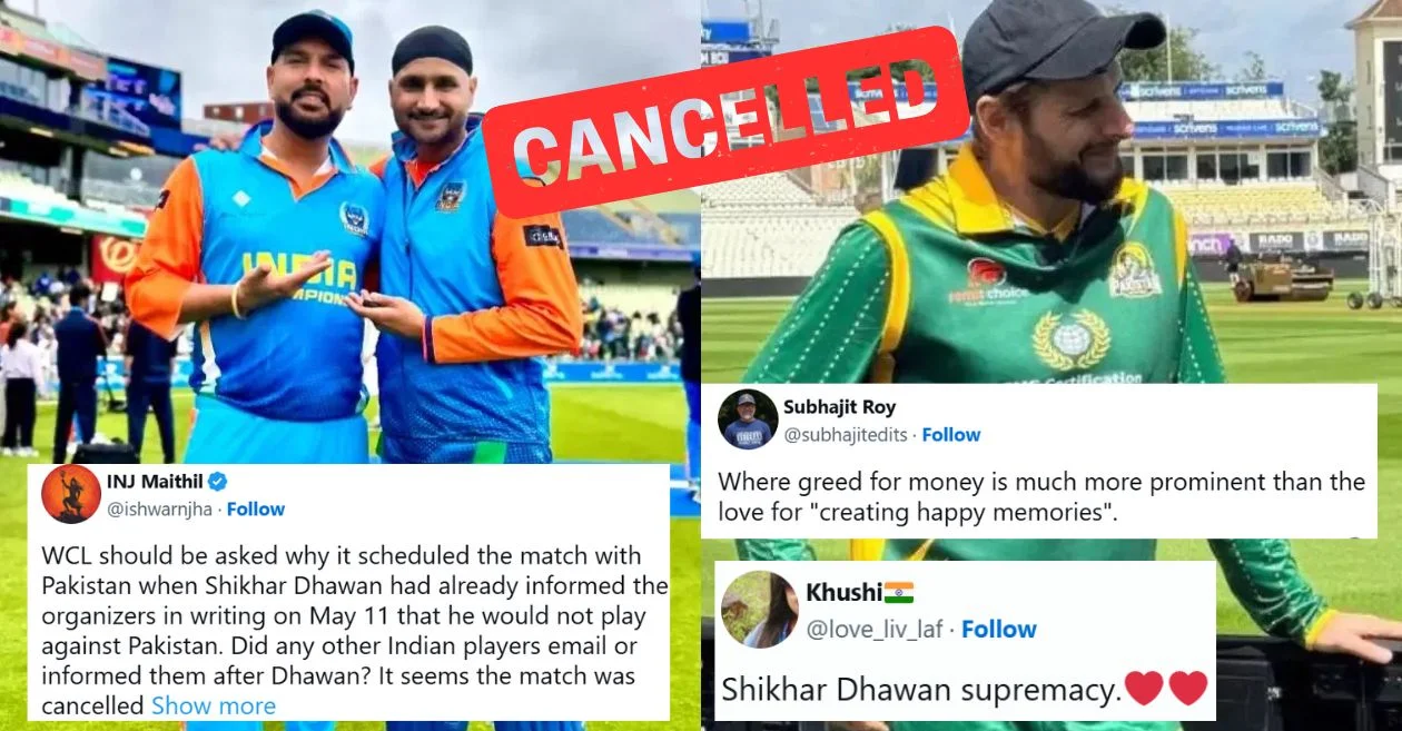 “Why was the match scheduled?”: Fans react as India vs Pakistan WCL 2025 clash called off amid backlash