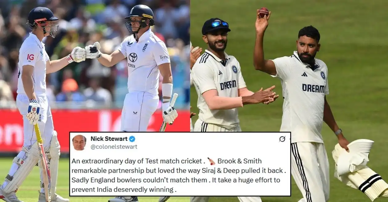 Fans react as Jamie Smith and Harry Brook launch counterattack before Mohammed Siraj fuels India’s resurgence on Day 3 of Edgbaston Test
