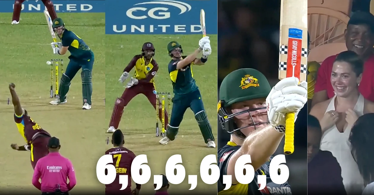 WATCH: Australia’s Mitchell Owen hits 6 Sixes on T20I debut against West Indies