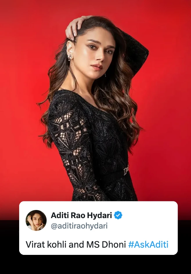Favourite cricketers of Bollywood actress Aditi Rao Hydari