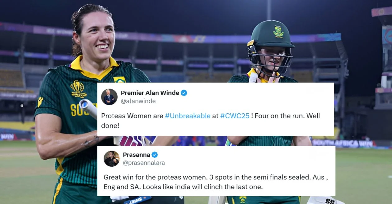 Fans react as South Africa move closer to semifinal with clinical 10-wicket win over Sri Lanka in Women’s World Cup 2025