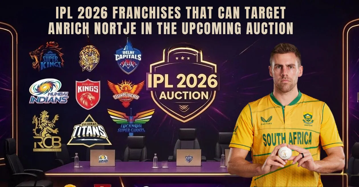 IPL 2026: 5 franchises that can target Anrich Nortje in the mini-auction
