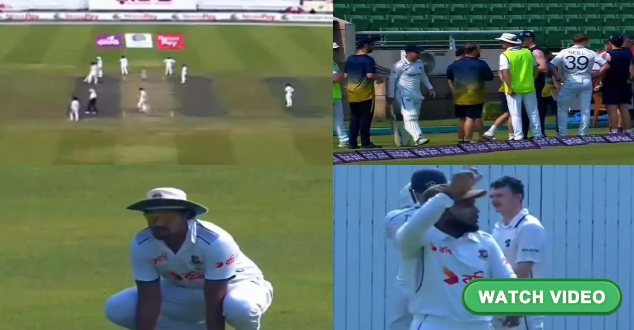 WATCH: BAN vs IRE 2nd Test interrupted on Day 3 by earthquake; Bangladesh and Ireland players walk onto the field
