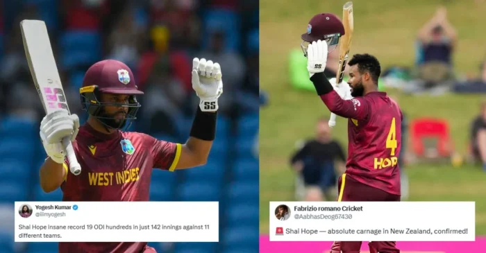 Fans celebrate big as Shai Hope hammers a remarkable century for West Indies vs New Zealand in 2nd ODI