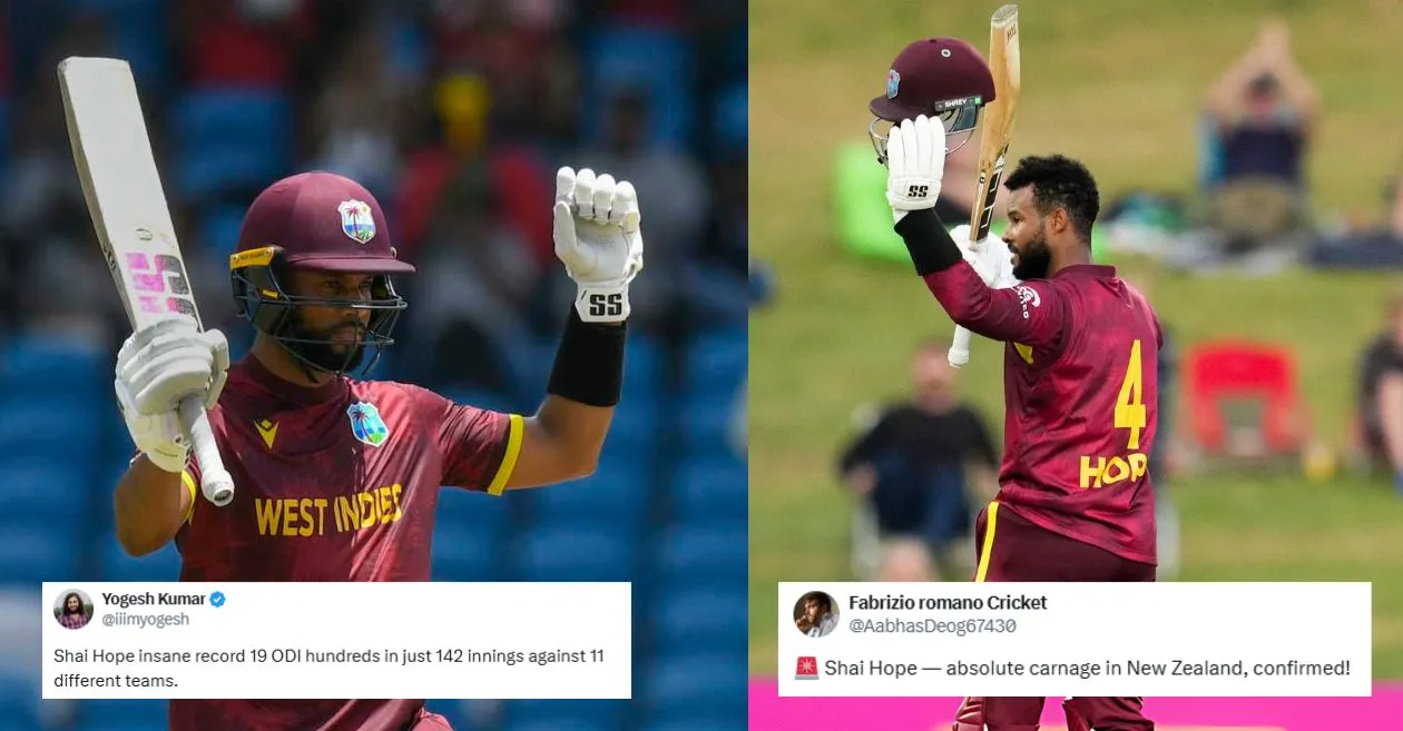 Fans celebrate big as Shai Hope hammers a remarkable century for West Indies vs New Zealand in 2nd ODI