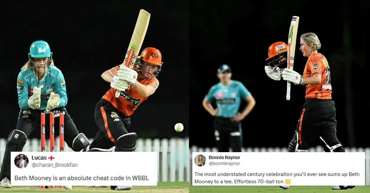 Fans erupt as Beth Mooney smashes an explosive century for Perth Scorchers against Brisbane Heat in WBBL|11 game