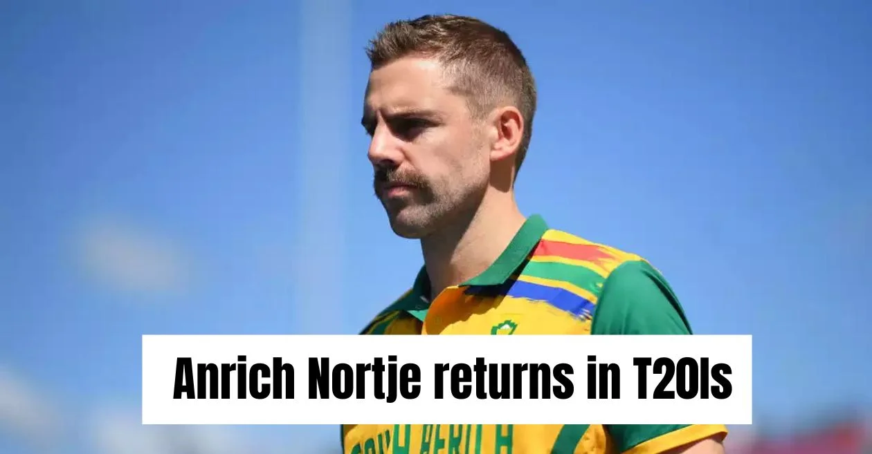 South Africa announces white ball squads for India tour; Anrich Nortje returns in T20Is