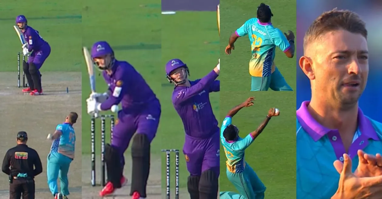WATCH: Isuru Udana’s sensational one-handed catch sends Aneurin Donald packing in Abu Dhabi T10 2025