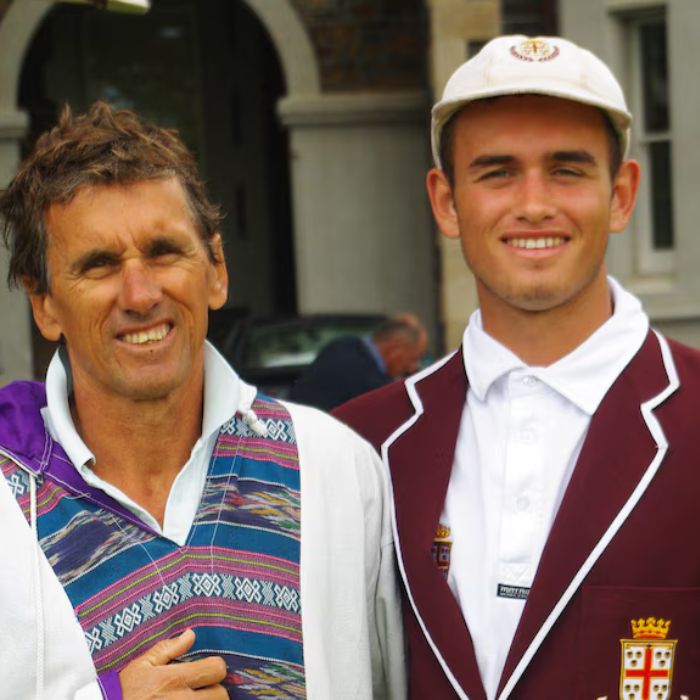 Jake Weatherald and his father