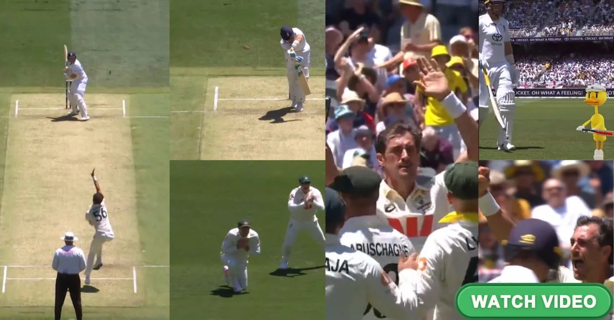 AUS vs ENG [WATCH]: Joe Root’s struggles in Australia continue as Mitchell Starc bags 100th Ashes wicket on Day 1 of Perth Test