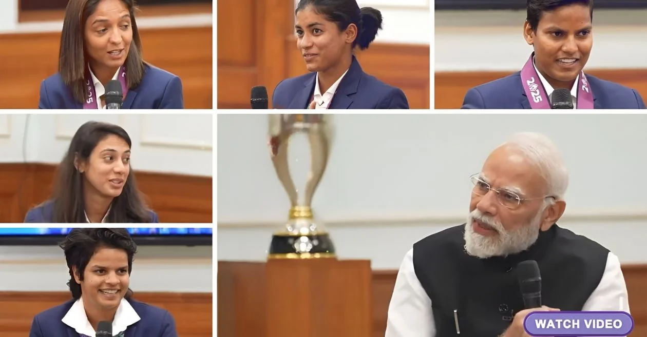 WATCH: Harmanpreet Kaur, Smriti Mandhana and other Indian players meet PM Narendra Modi after Women’s World Cup 2025 triumph