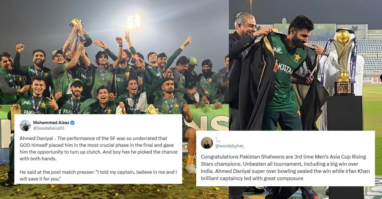 Fans react as Ahmed Daniyal’s nerve of steel seals super over thriller for Pakistan A in Asia Cup Rising Stars 2025 final against Bangladesh A