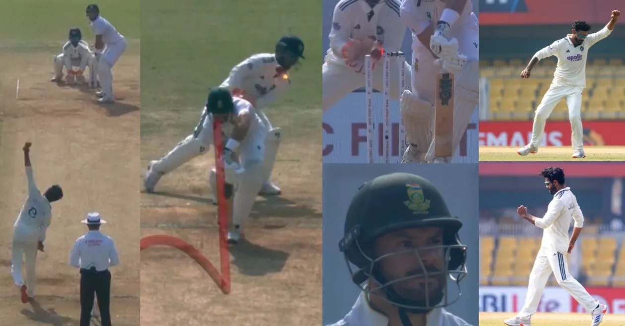 IND vs SA [WATCH]: Ravindra Jadeja delivers a peach to get rid of Aiden Markram on Day 4 of the Guwahati Test
