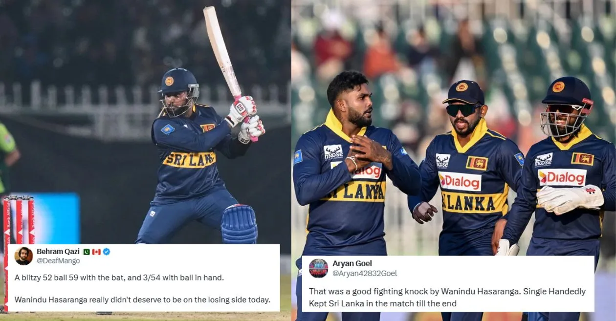 Fans hail Wanindu Hasaranga’s stellar all-round show despite Sri Lanka’s narrow loss to Pakistan in the ODI opener