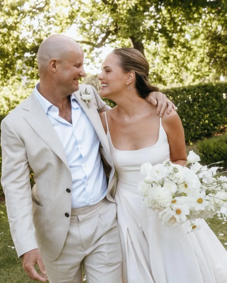 Andrew Strauss with his wife