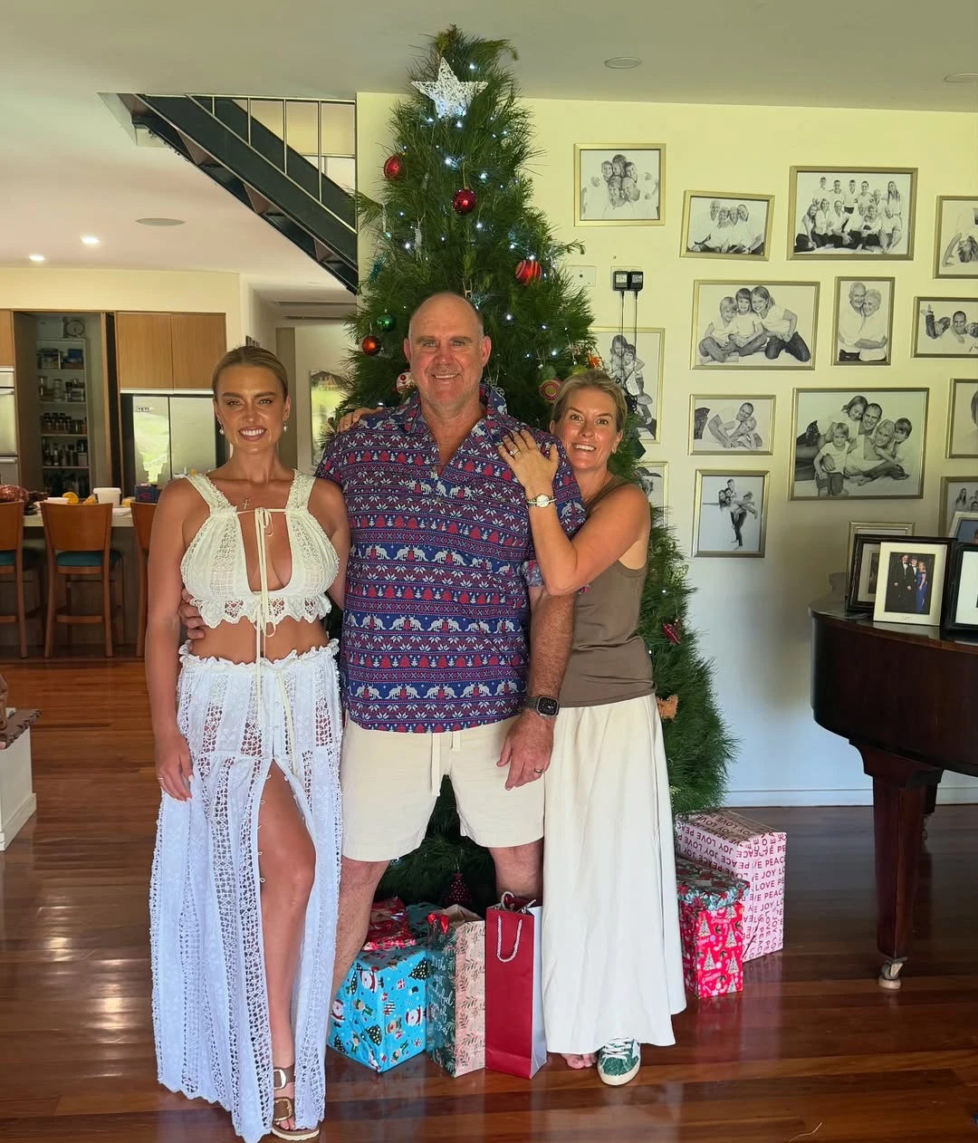 Grace Hayden with her parents