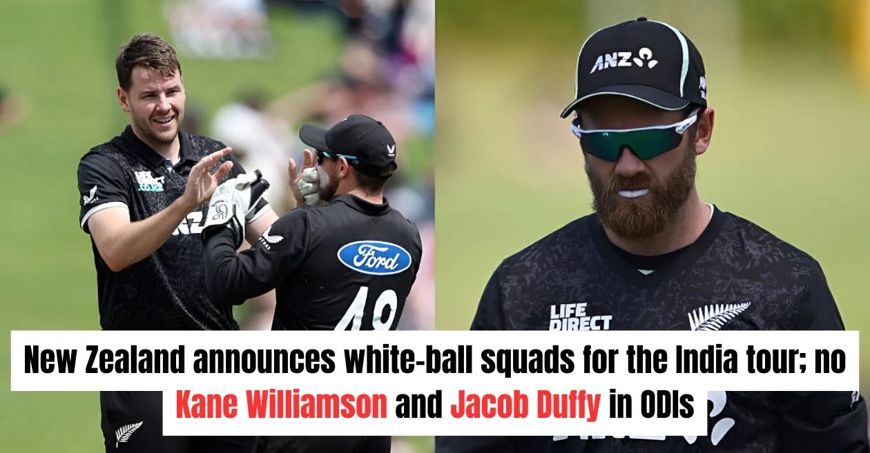 New Zealand announces white-ball squads for the India tour; no Kane Williamson and Jacob Duffy in ODIs