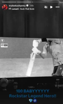 Maheika's insta story in 3rd T20I