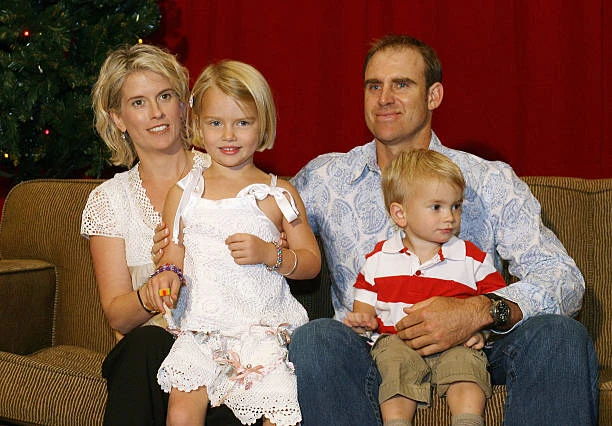 Matthew Hayden with his family
