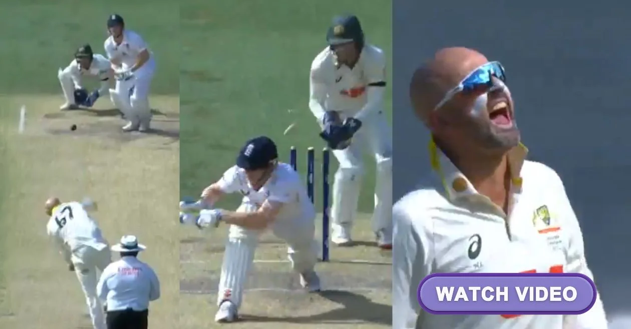 Ashes 2025-26 [WATCH]: Nathan Lyon’s deadly spin sends Harry Brook packing on Day 4 of Adelaide Test