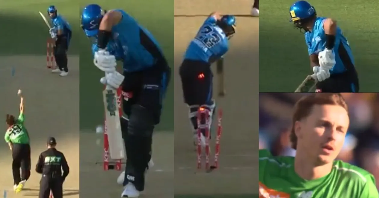 WATCH: Tom Curran knocks over Jason Sangha’s stumps with an absolute ripper in BBL|15