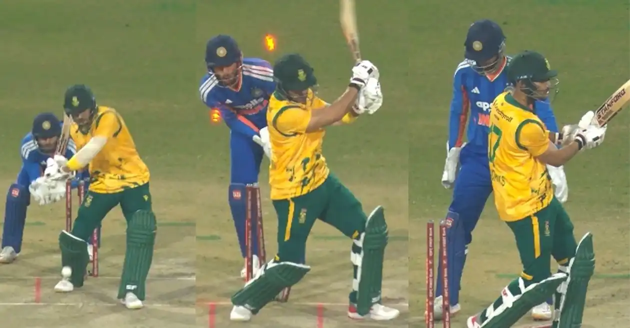 IND vs SA [WATCH]: Varun Chakaravarthy castles Reeza Hendricks with a stunning carrom ball in 2nd T20I