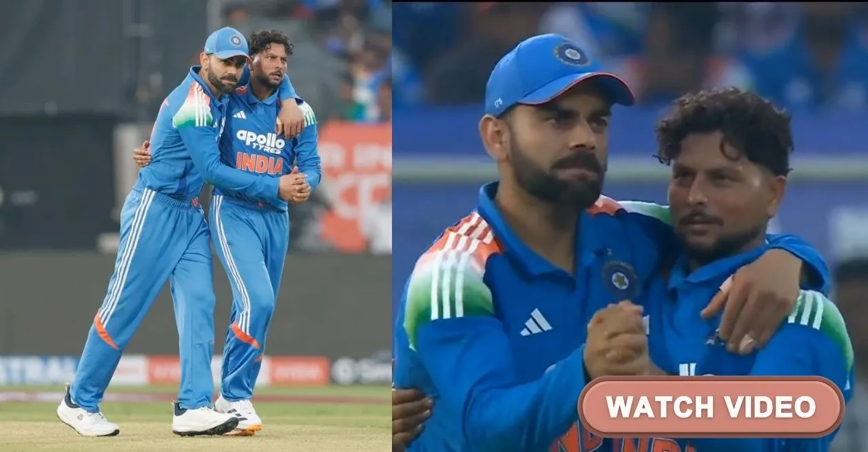 IND vs SA [WATCH]: Virat Kohli shares light-hearted bromance moment with Kuldeep Yadav during Vizag ODI